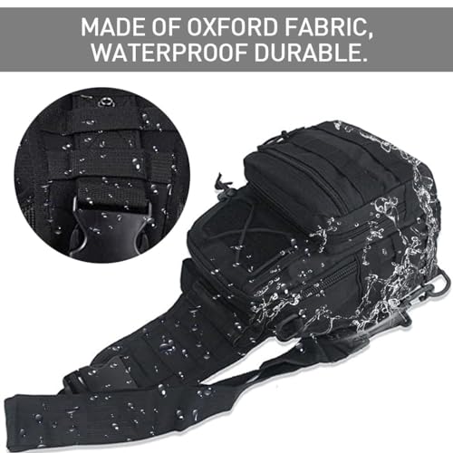 GUSTAVE Sling Bag for Men Outdoor Tactic Waist Bag EDC Waterproof Oxford Cloth Cross Body Bag Side Bag with Removable Shoulder Strap Casual Daypack for Hiking, Riding, Commuting GUSTAVE Sling Bag for Men Outdoor Tactic Waist Bag EDC Waterproof Oxford Cloth Cross Body Bag Side Bag with Removable Shoulder Strap Casual Daypack for Hiking, Riding, Commuting
